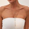 Fashionable Light Luxury Jesus Cross Pendant Necklace Set For Women Trendy Colorful Crystal Chain Choker Christian Jewelry Gift