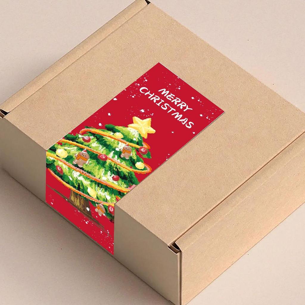 Christmas Stickers Roll 150 Pieces Labels Christmas Decor Holiday Packaging Stickers Roll For Family Party DIY Craft Lovers