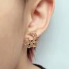 New  Rose Gold Drop Earrings For Women Unusual Metal Sculpture Flower Earrings Fashion Ethnic Bridal Vintage Jewelry
