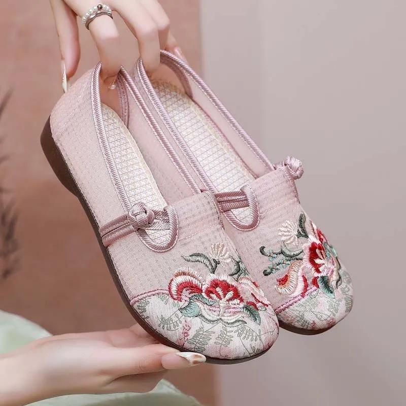 Cloth shoes mesh breathable new Chinese style retro ethnic style shoes summer mesh Hanfu shoes 36