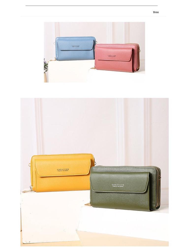 2025 Women's Large Capacity Multifunction Crossbody Phone Bag - Stylish, Simple Solid Color Design