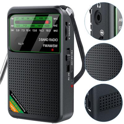 Battery Operated Radio FM AM SW Radio Built-in Speaker Pointer Pocket Radio Support Auto Search with HD Display Screen for Elder