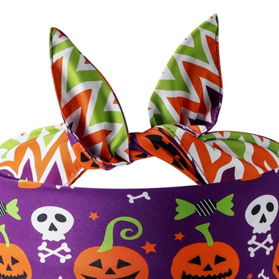 Dog Bandana Dual Side Patterns Washable Delicate Texture Non-Irritation Lint Free Wear Resistant