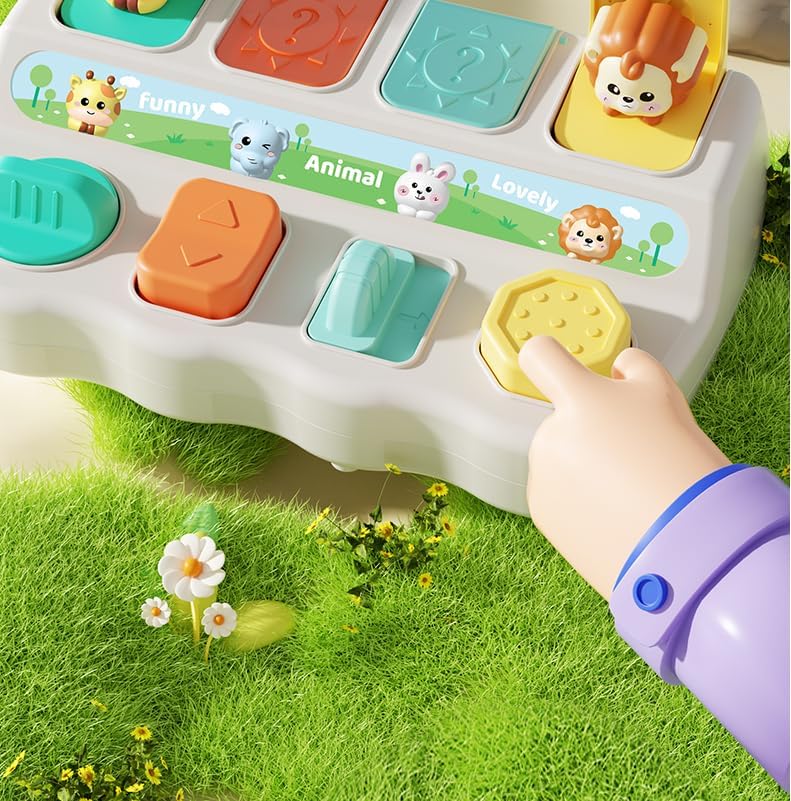 Montessori Pop up Animal Toys and Learning Boxes - Enhance Logic and MotorSkills.Suitable for Children's Birthday Gifts