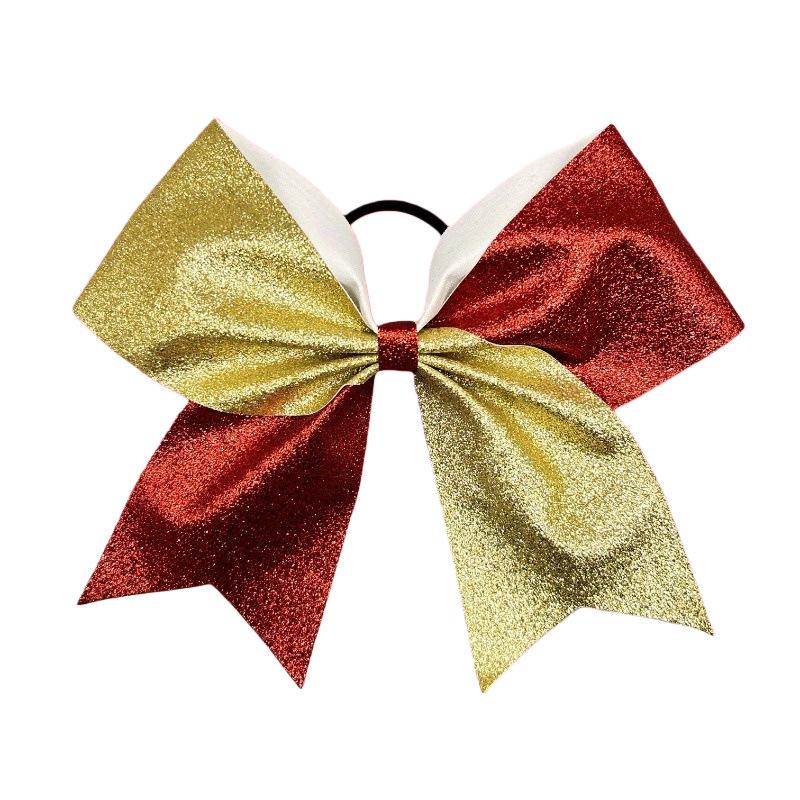Glittery Swallowtail Bow Hair Tie for Kids in Pure Onion Powder Color красный/золотой