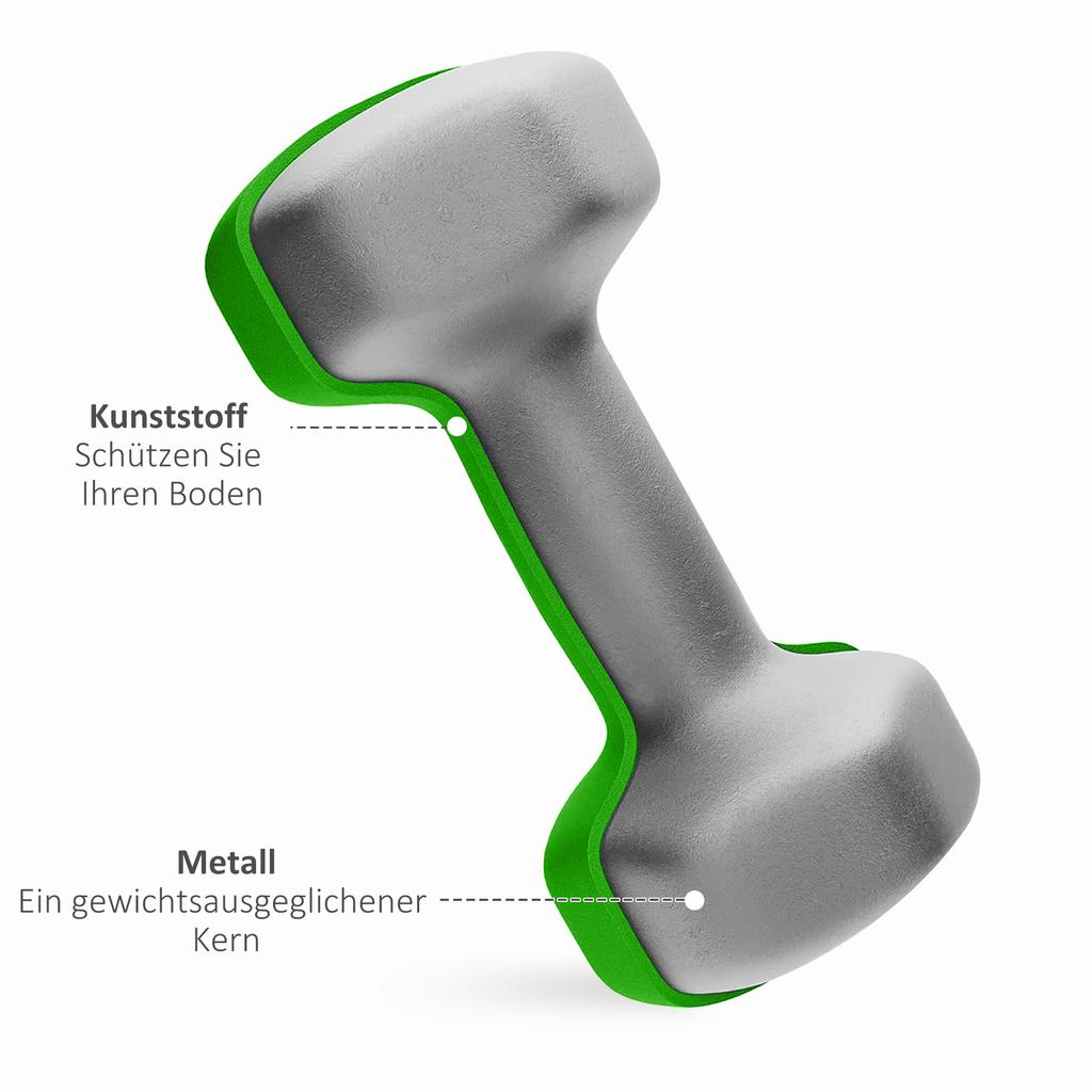 Dumbbell Set with Storage Rack, Set of 6 Dumbbells for Fitness Training, 2 X 3kg, 2 X 4kg, 2 X 5kg