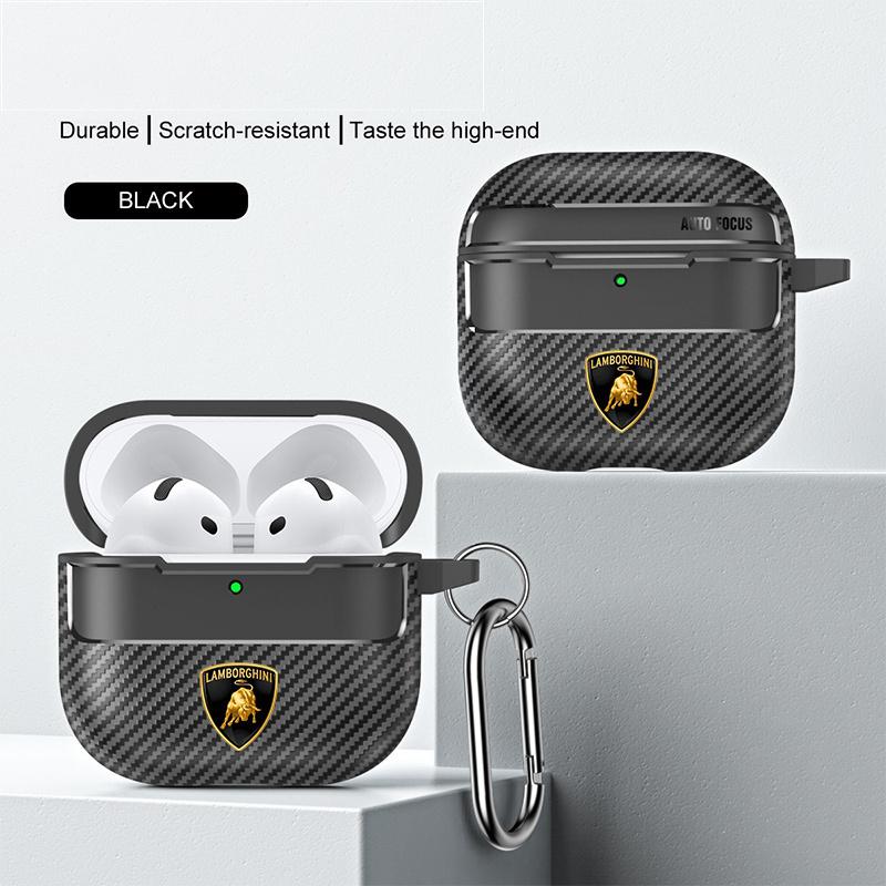 Soft Earphone Case For Apple AirPods 4 2024 Cover for Airpod Pro 1 2 3 4th With keyring For Lamborghini URUS Huracan Aventador EE4