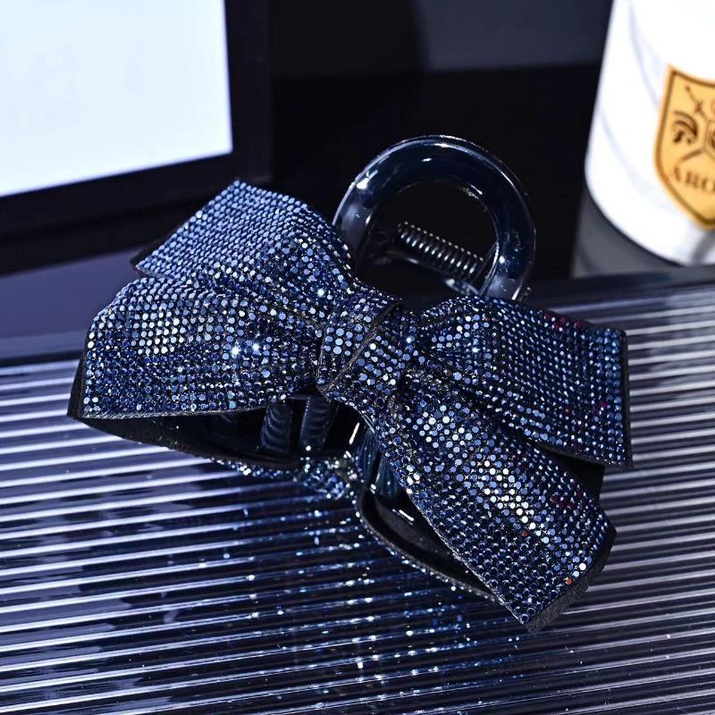 

Корейский стиль черный серебристый цвет бант заколки для волос заколки для женщин стразы зажимы клип головной убор для девочек ювелирные изделия one size