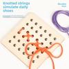 Double Player Wooden Rope Threading Board Game For Kids Learning Development