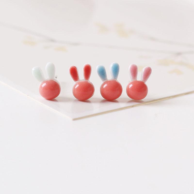 

Ceramic Rabbit Stud Earrings: Cute, Simple, and Stylish for Adults and Students