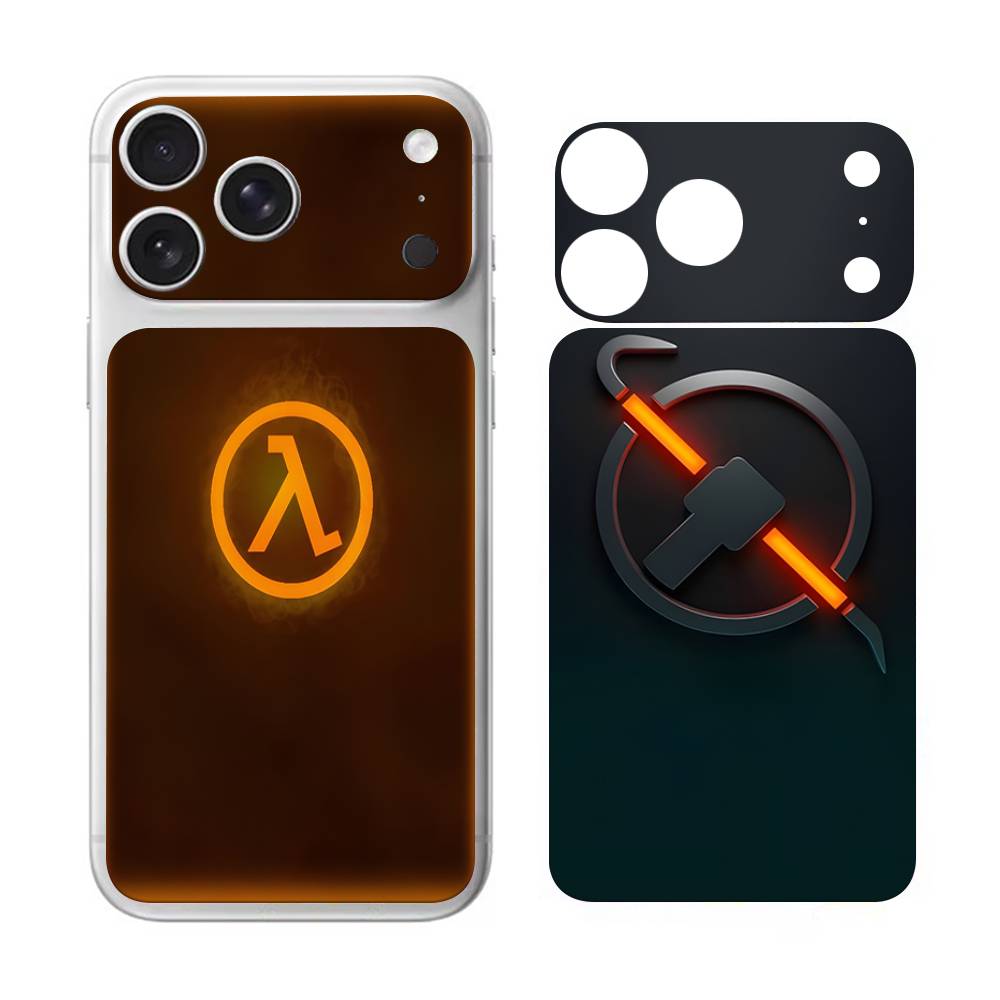 Game Half Life Back Cover Decal Protective For Iphone 17 Pro Max Skin Sticker Back Protective Decorative Sticker