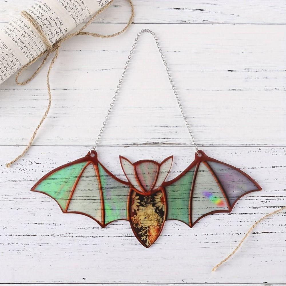 Wall Art Halloween Acrylic Bat Bat Shaped Wall Hanging Bat 6-style Halloween Bat Pendant Bar
