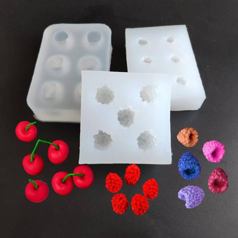 5/6 Cavities Fruit Silicone Molds Heat Resistant Silicone Candle Mould for Resin Casting Making Candle Soap Chocolate