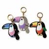 Keychain Pendant Imitation Leather Colorful Toucan Shape Key Chain with Universal