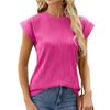 DX~~ New Round Neck Ladies Solid Color Short Sleeve Loose Casual T-shirt