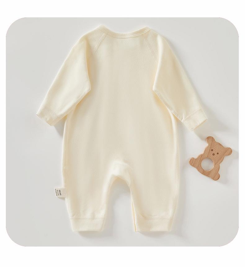 Unisex Pure Cotton Boneless Romper for Newborns, Suitable for Spring & Autumn (0-6 Months)