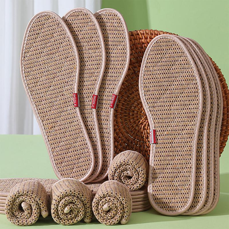 Mugwort Cotton And Linen Anti-odor Insoles Soft Soles Strong Sweat Absorption Breathability And Deodorization