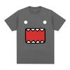 T-shirt Grafiche Viso Bambola Domo Kun Unisex Donna Cotone Casual Magliette Girocollo Manica Corta T-shirt Oversize Harajuku Streetwear