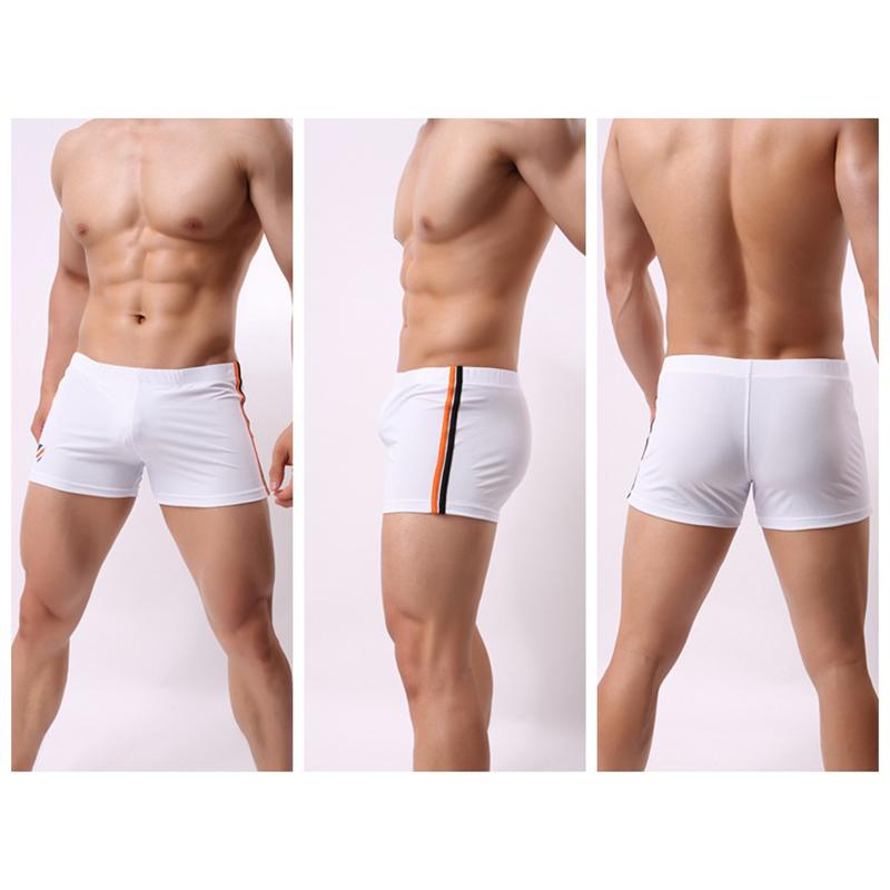 Herren Low-Rise Sportshorts Lässige Unifarbene Boxershorts Atmungsaktive Slim Fit Vier-Punkt-Shorts
