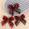 10Pcs/set Various Style Christmas Plaid Bow Plaid Bow Christmas Garland Accessories  Christmas