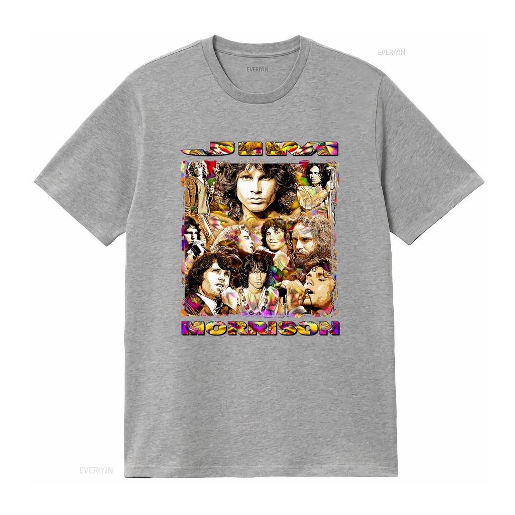 Jim Morrison Mr Mojo Risin Il Re Lucertola Rock Classico Break On Through Stampa T Shirt vintage Lavato Traspirante Leggermente