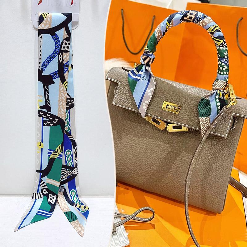 

Трендовий шарф-обмотка ручки сумки в шовковому стилі на 2024 рік