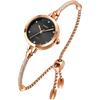 Ladies' Casual Gold Quartz Bracelet Watch Waterproof Simple Elegant Design for Women