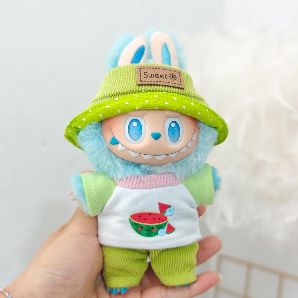 For Labubu Doll Clothing Set Hat 17cm V1V2V3 Doll Clothes Shoes DIY Accessories Training Sitting Party Games Toys Gifts