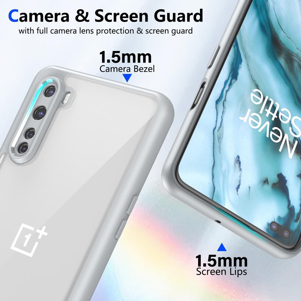 Oneplus Nord AC2001 AC2003 Case Clear TPU Shockproof Bumper with Clear Back Hard Cover Phone Case for Oneplus Nord AC2001 AC2003