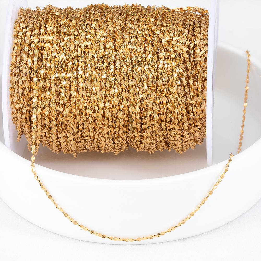 5Meters 1Meter Stainless Steel Gypsophila Thin Twist Chains for DIY Necklace Bracelet Anklet Clothing Accessories Jewelry Making