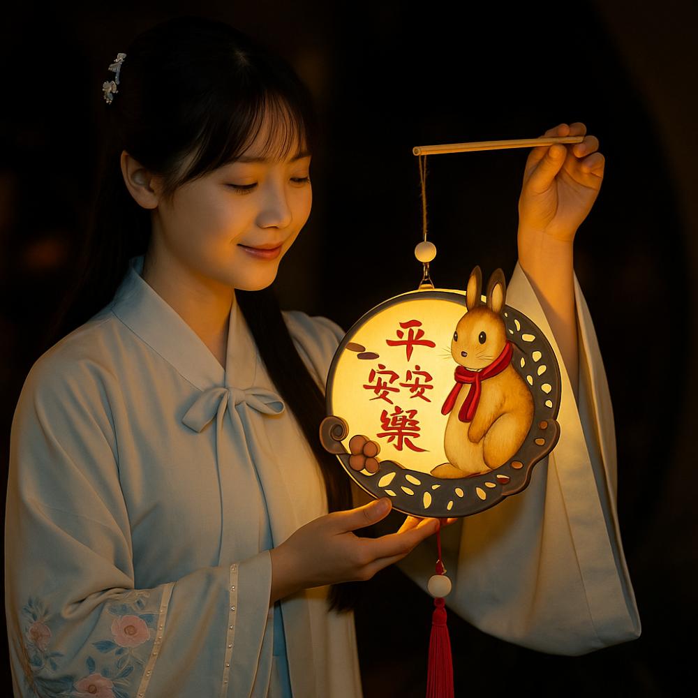 Chinese Middle Autumn Festival Lantern Paper Ancient Style Handheld Lantern  Festival Decoration