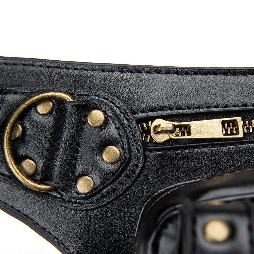 Johnature Dámská dámská taška do pasu Retro Locomotive Steampunk Style Vysoce kvalitní Pu Leather Multifunkční malé tašky přes rameno