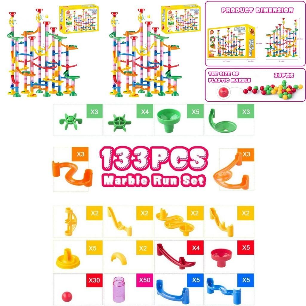Interaktives Bauspielzeug Transformierbare Kugelbahn Murmelbahn Labyrinth Bauset für Kinder