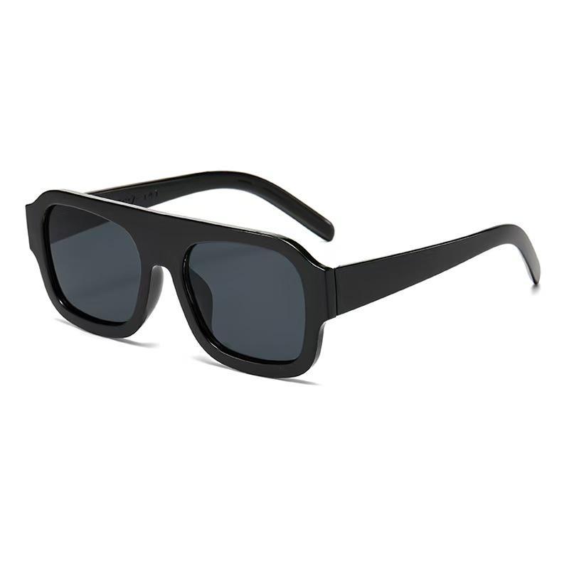 Retro Large Frame Sunglasses: European & American High-End Trend, Celebrity Street Style, Versatile Fashion Accessory.