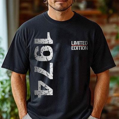 Men Gifts Birthday Man Tees Limited Edition Year 1974 Gift for 2025 Premium Cotton Tee Vintage Shirt Streetwear Graphic T Shirts