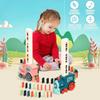 Sound Light Intelligent Children Toy DIY Educational Automatic Launch Domino Train  Kids Puzzle