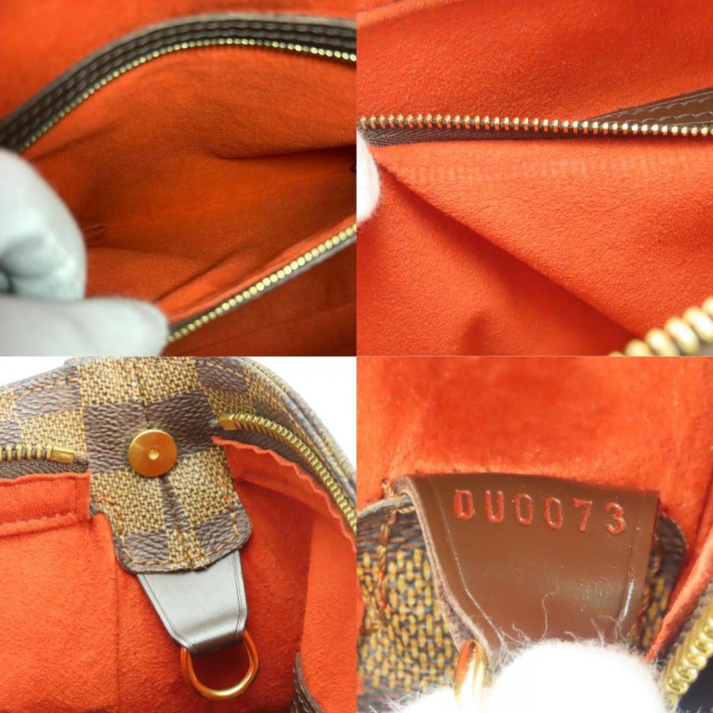 Used LOUIS VUITTON Shoulder Bag Looping GM N51144 Damier Ebene Brown One Belt