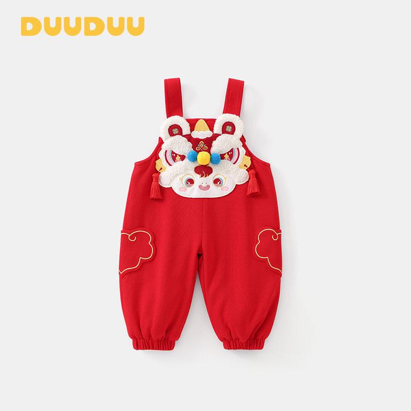 DUUDUU Chinese Style Baby Jumpsuit Winter 2025 Overalls 90cm