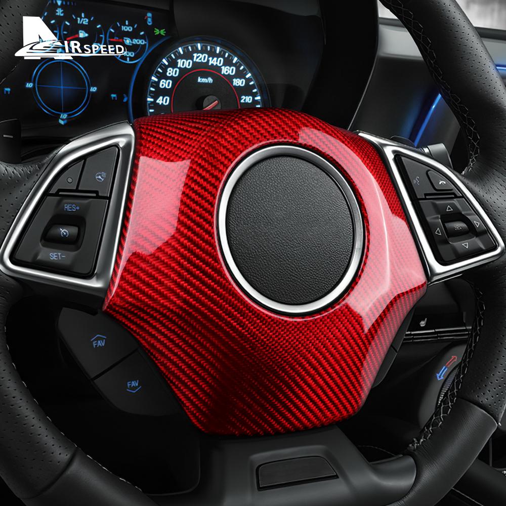 Real Dry Carbon Fiber Sticker For Chevrolet Camaro 2016 2017 2018 2019 2020 2025 2025 2025 Car Steering Wheel Center Cover