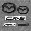 Rxlku10 ABS Auto Motorhaube Fronthaube Kühlergrill Heck Kofferraum Emblem Logo Abzeichen Aufkleber Für CX-5 2012-2017-2021 Front- und Hecklogo Kühlergrill-Logo