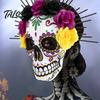 Halloween Skull Mask Mardi Gras Mask, Venetian Party Sugar Rose Flower Masquerade Masks for Cosplay Mexican Flexible Costume