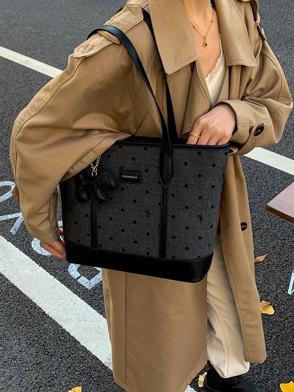 2025 Retro Women's Large-Capacity Tote & Crossbody Bag for College Students