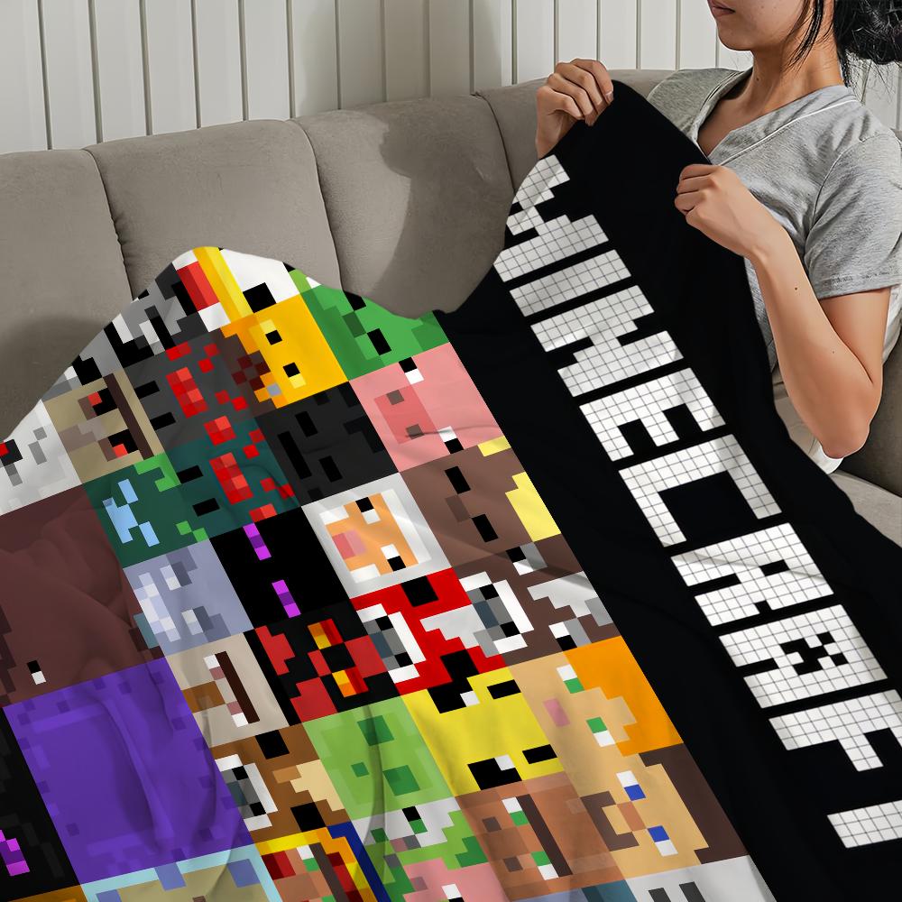 Game M-Mine-Cute C-craft Funny Fashion Blanket Plush Nap Sofa Rug for Living Room Office Bedroom Birthday Home Travel Kid Gifts