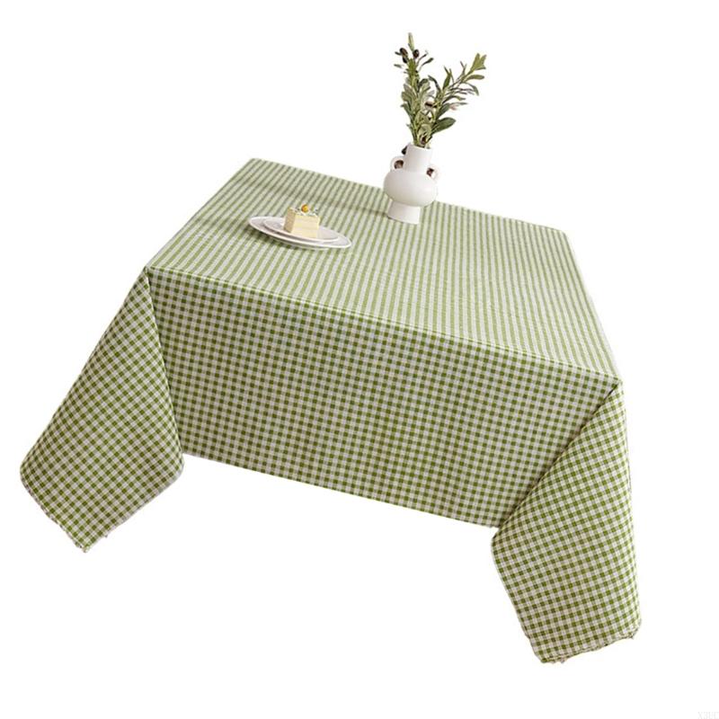 Decorationative Plaids Art Tablecloth Quick Drying Machine Washable Fit Most Tables Home Decoration X3UC