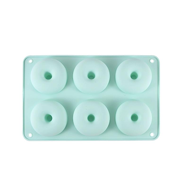 6-Cavity Food Grade Silicone Donut & Macaron Mold