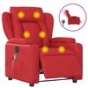 VidaXL Electric Reclining Massage Chair Red Faux Leather 3204542