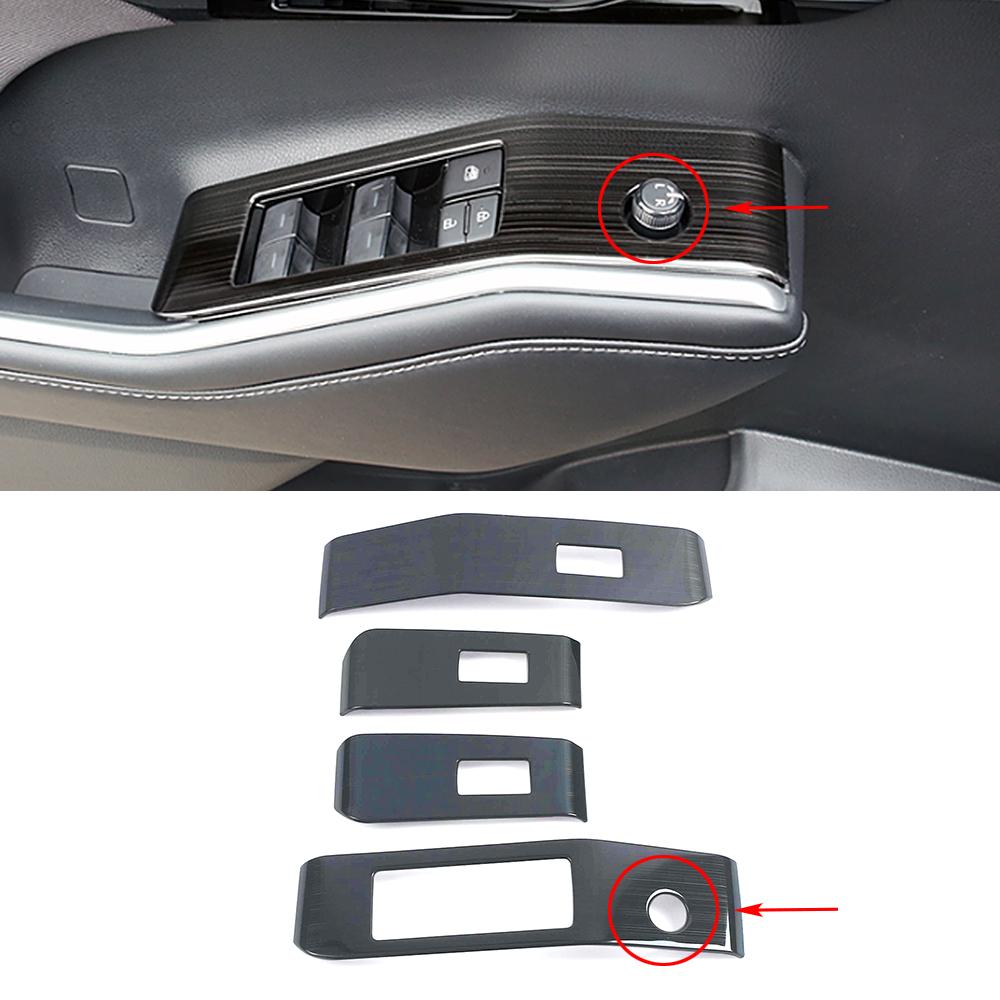 

Для Toyota Highlander XU70 2024 Автомобільний віконний підйомник Кнопка перемикача Кришка Накладка Двері Підлокітник Панель Інтер’єрні аксесуари Нержавіюча сталь