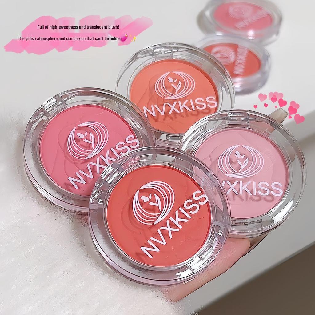 Energetic Girl Natural Matte Blush: Long-Lasting Nude Face Highlighter with Color Payoff.