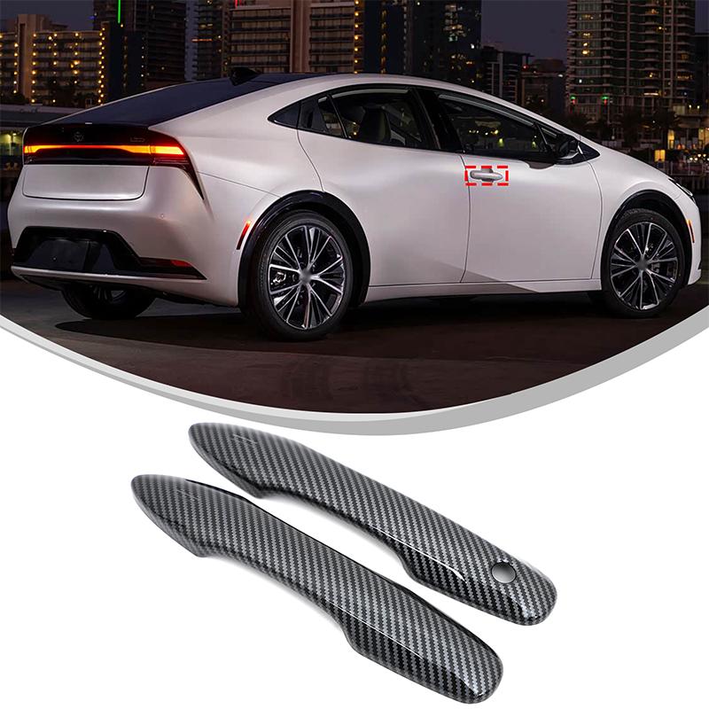 ABS Carbon fiber pattern kit Car central control gear panel, glass lifting frame cover Suitable for Toyota Prius 60 Series +