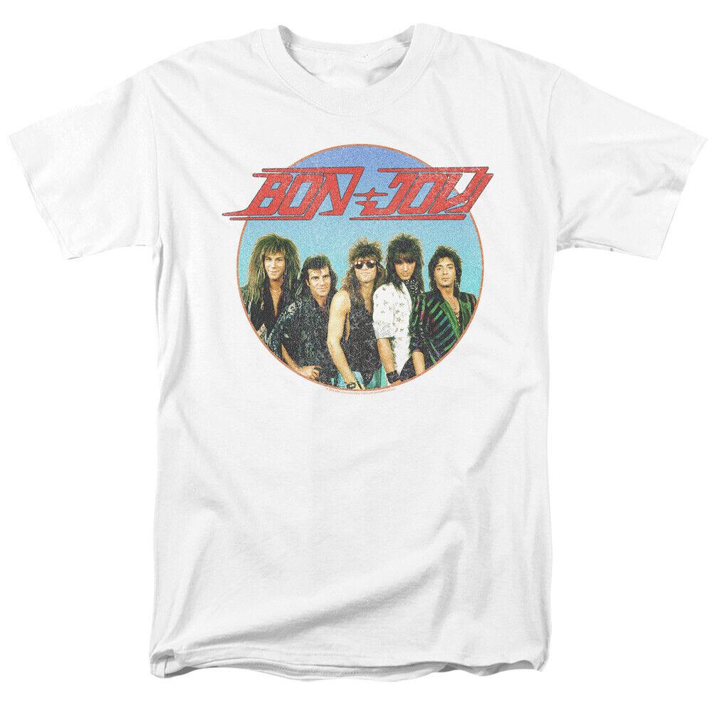 26 Bon Jovi Bon Sphere T Shirt Officially Licensed Rock Band Merch Tee White Unisex T-Shirt L